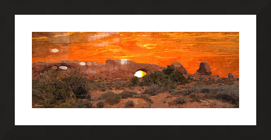 Arches Sunset Picture Frame print