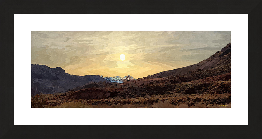 Desert to Mountains Picture Frame print