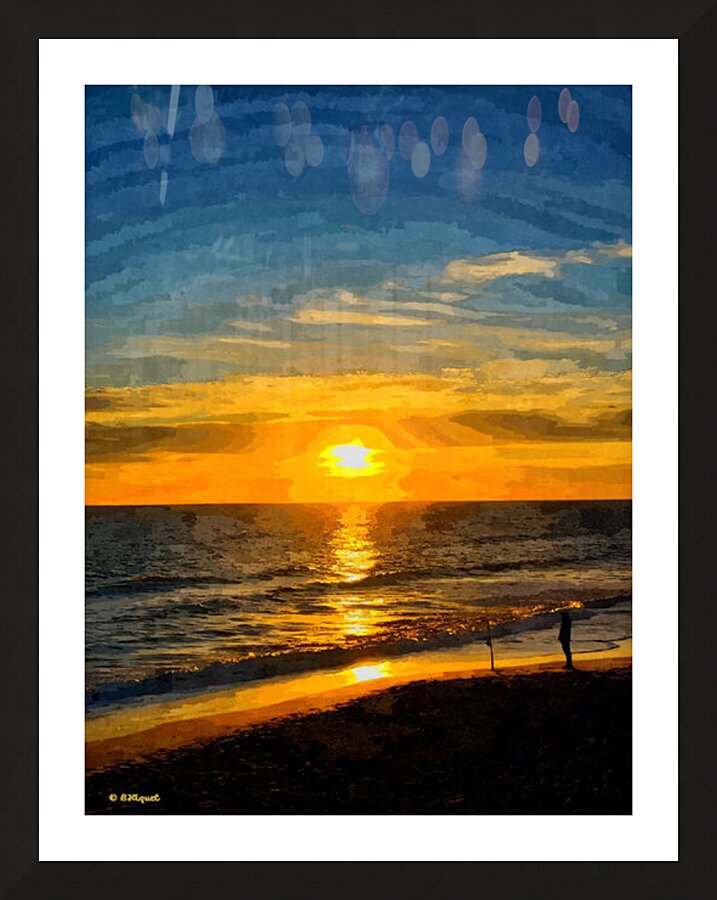 Fishing at Dawn Picture Frame print