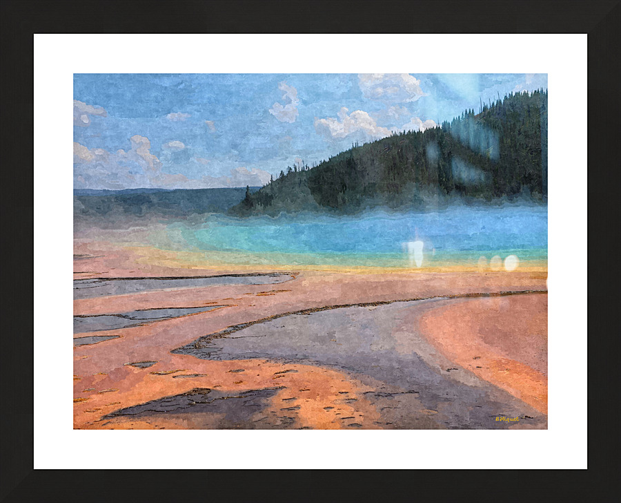 Grand Prismatic Ground View Picture Frame print