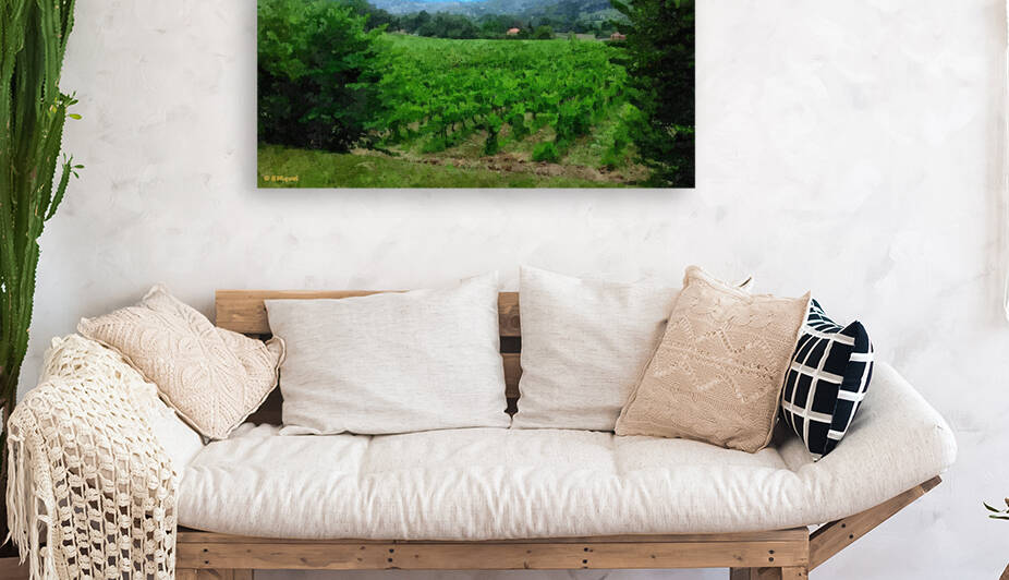 French Vinyard Mountains by BRADLEY HIQUET