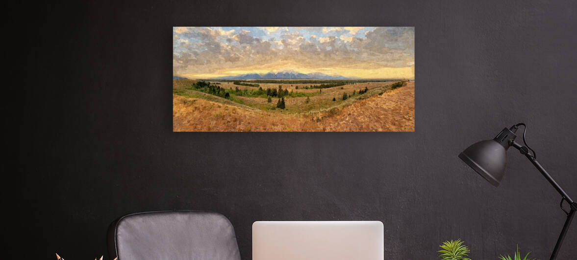 Grand Tetons Wideangle by BRADLEY HIQUET