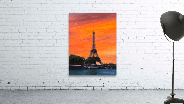 Eiffel Tower Paris Sunset Wall Preview