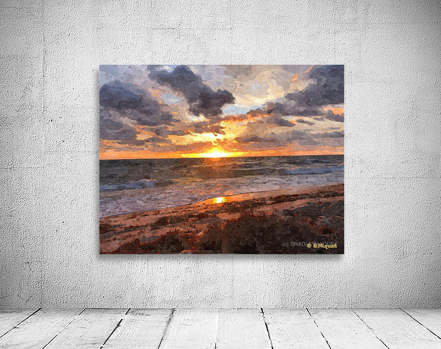 Beach Ocean Sunrise Wall Preview