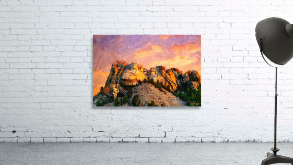 Mt Rushmore Sunset Wall Preview