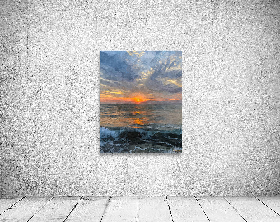 Sunrise Waves Wall Preview