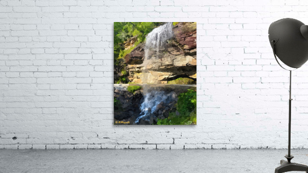 Reflective waterfall Wall Preview