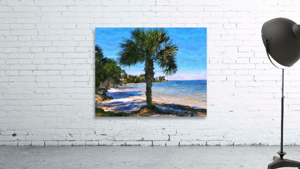 Lone Palm Tree Wall Preview