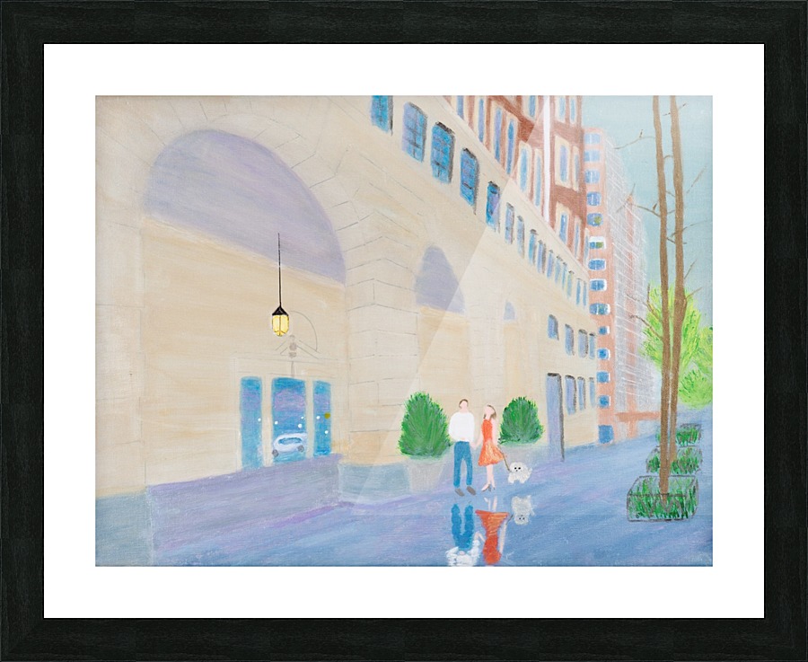 Walking the Dog  2 Picture Frame print