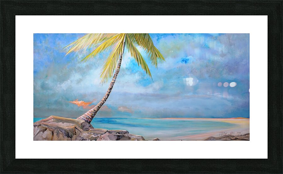 Single Palm  Picture Frame print