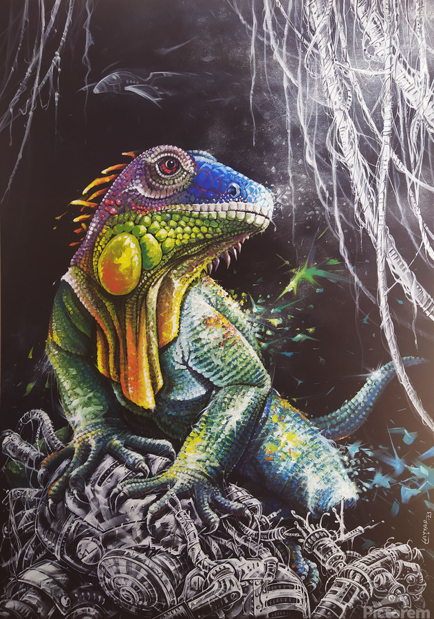 Iguana by Tayyar Ozkan Wall Art