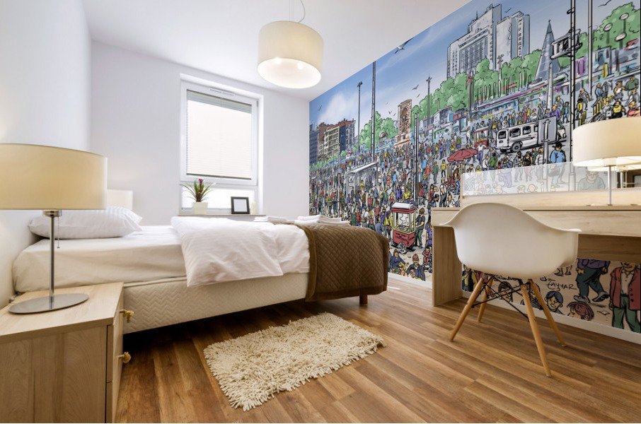 Crowd Mural print