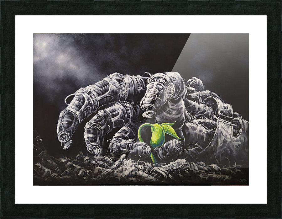 A Hand Picture Frame print
