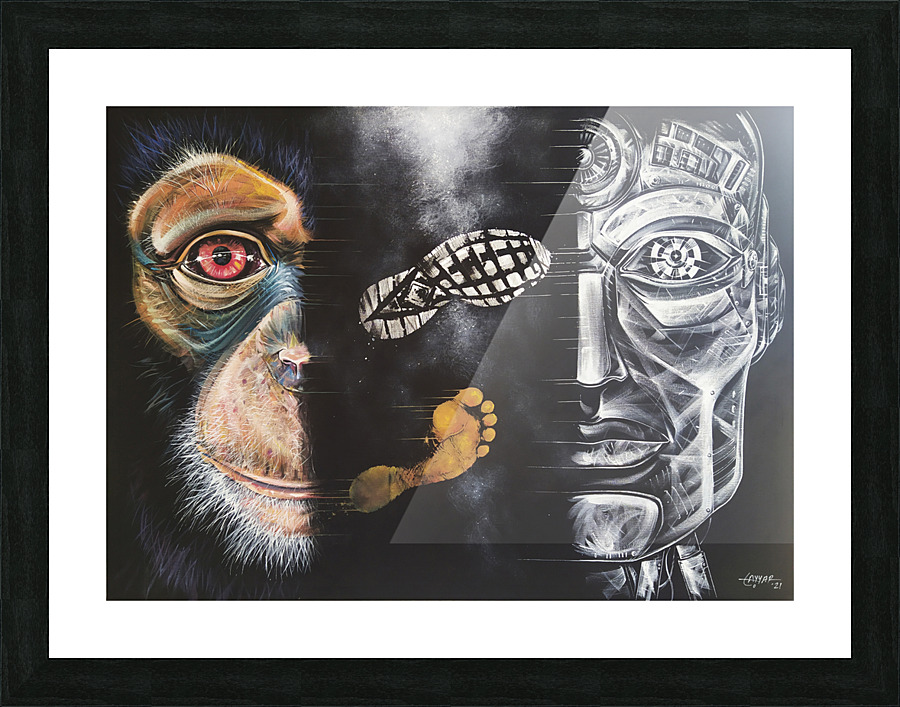A Monkey Picture Frame print