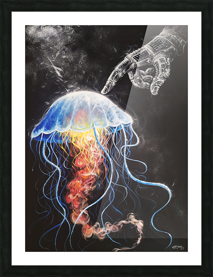 A Jellyfish Picture Frame print