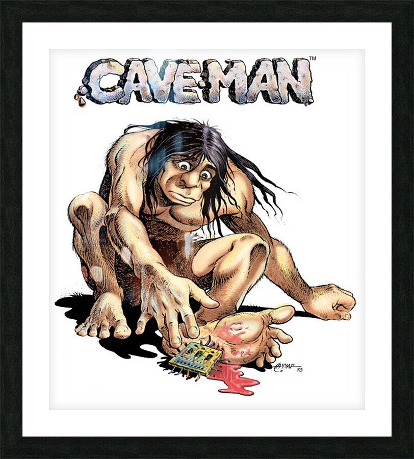 CAVEMAN Picture Frame print