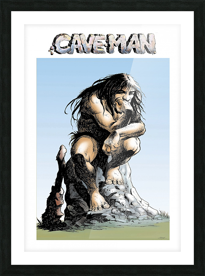 CAVEMAN Picture Frame print