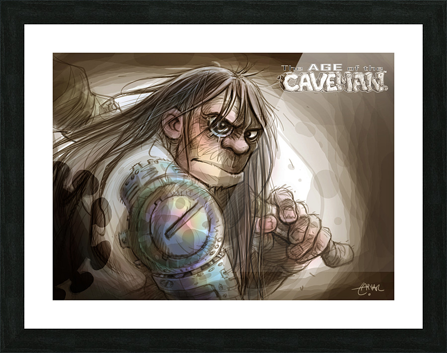 CAVEMAN the AGE Picture Frame print