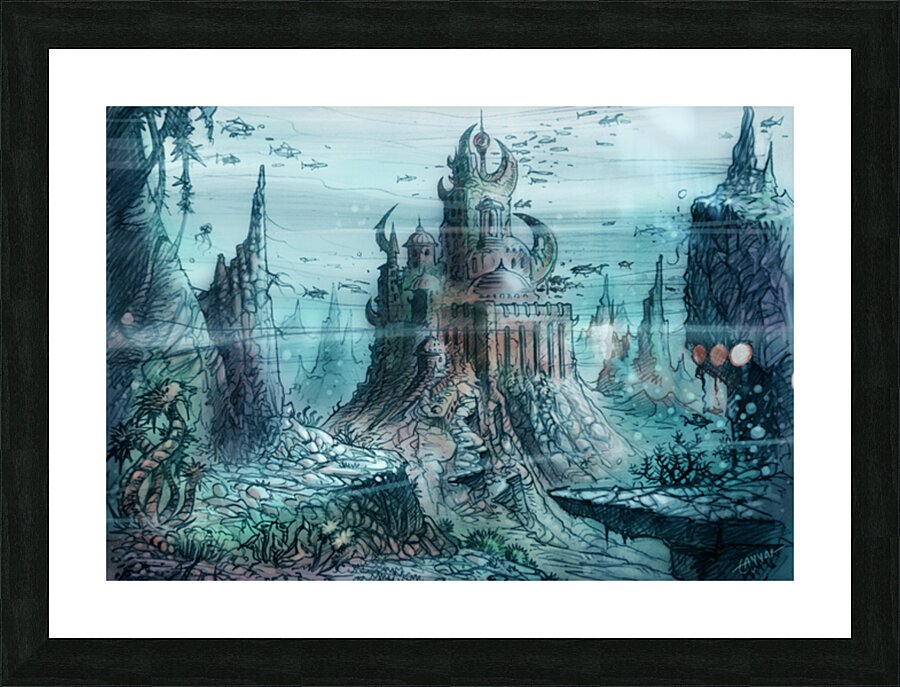 UNDERWATER CITY Picture Frame print