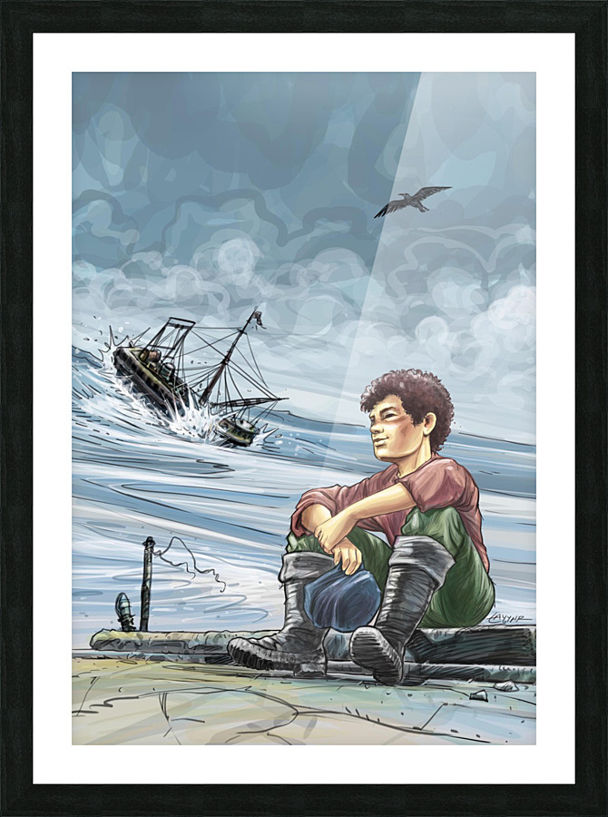 Young Sailer Picture Frame print