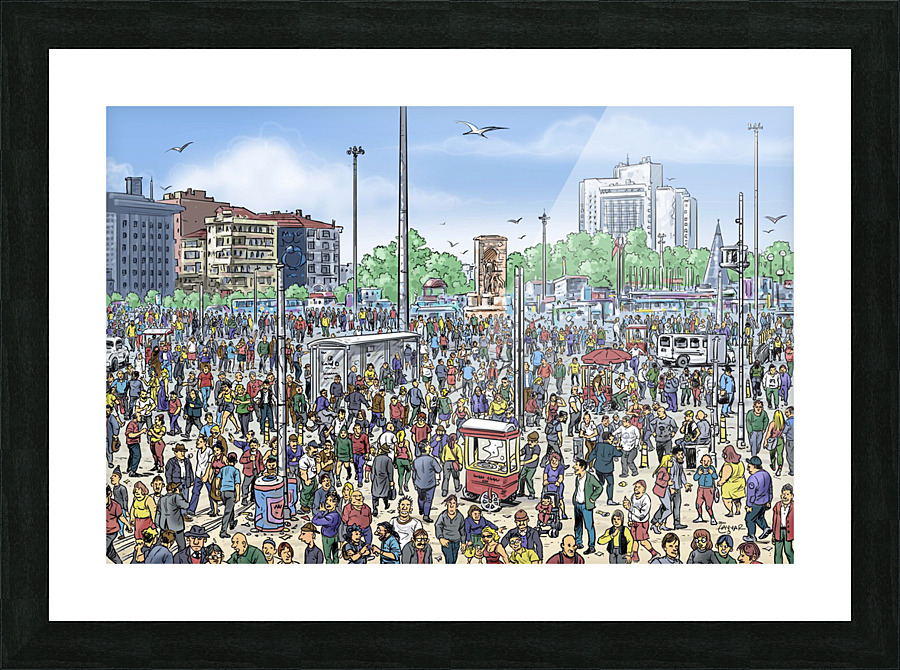 Crowd Picture Frame print