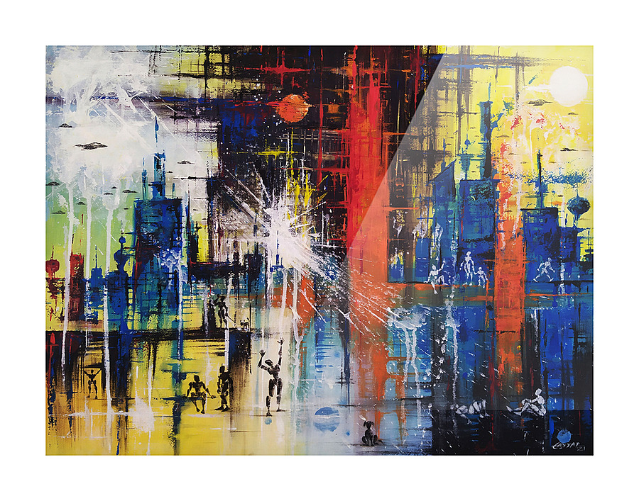 Urban Life Picture Frame print