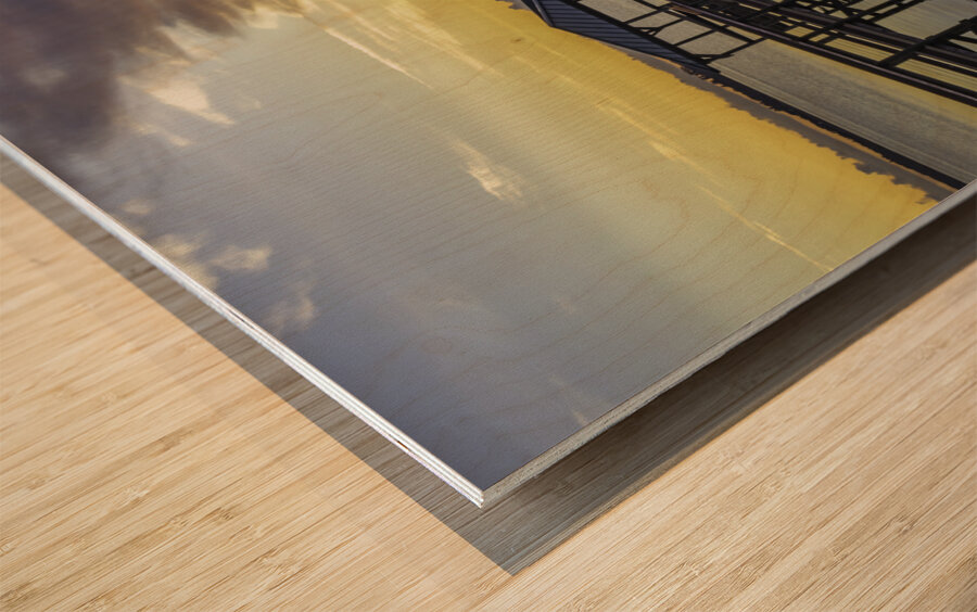 Lavender sky Wood print