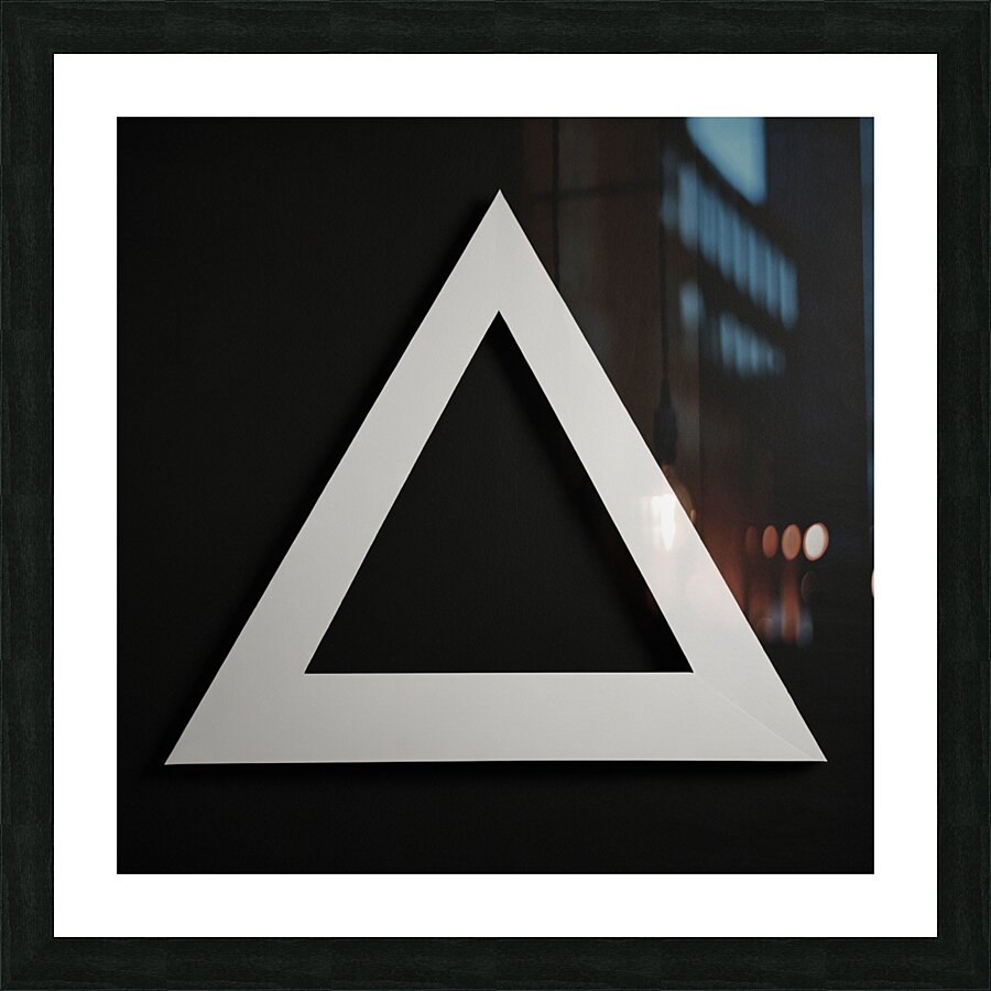 Abstract-Negative Space Triangle Picture Frame print