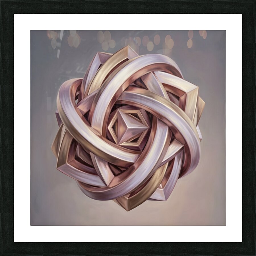 Intertwined Cosmic Bloom Picture Frame print