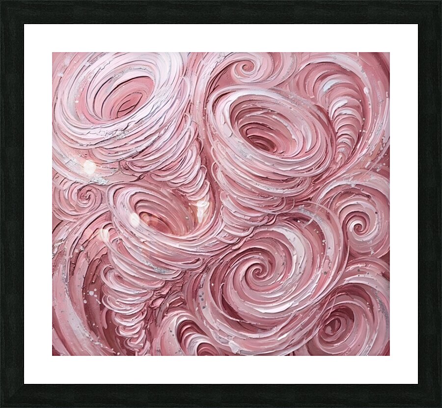 Pink Whirlwinds Picture Frame print