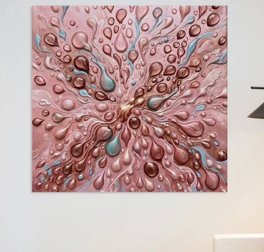Blush Rain Drops Bursting Reproduction