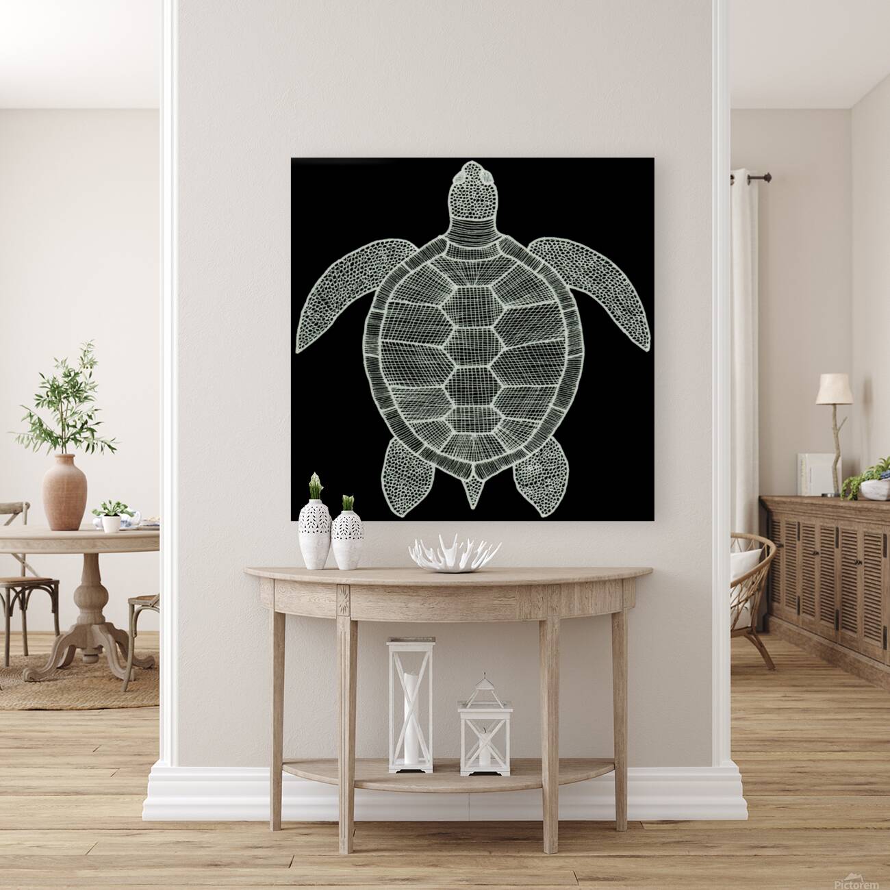 Turtle - white Reproduction