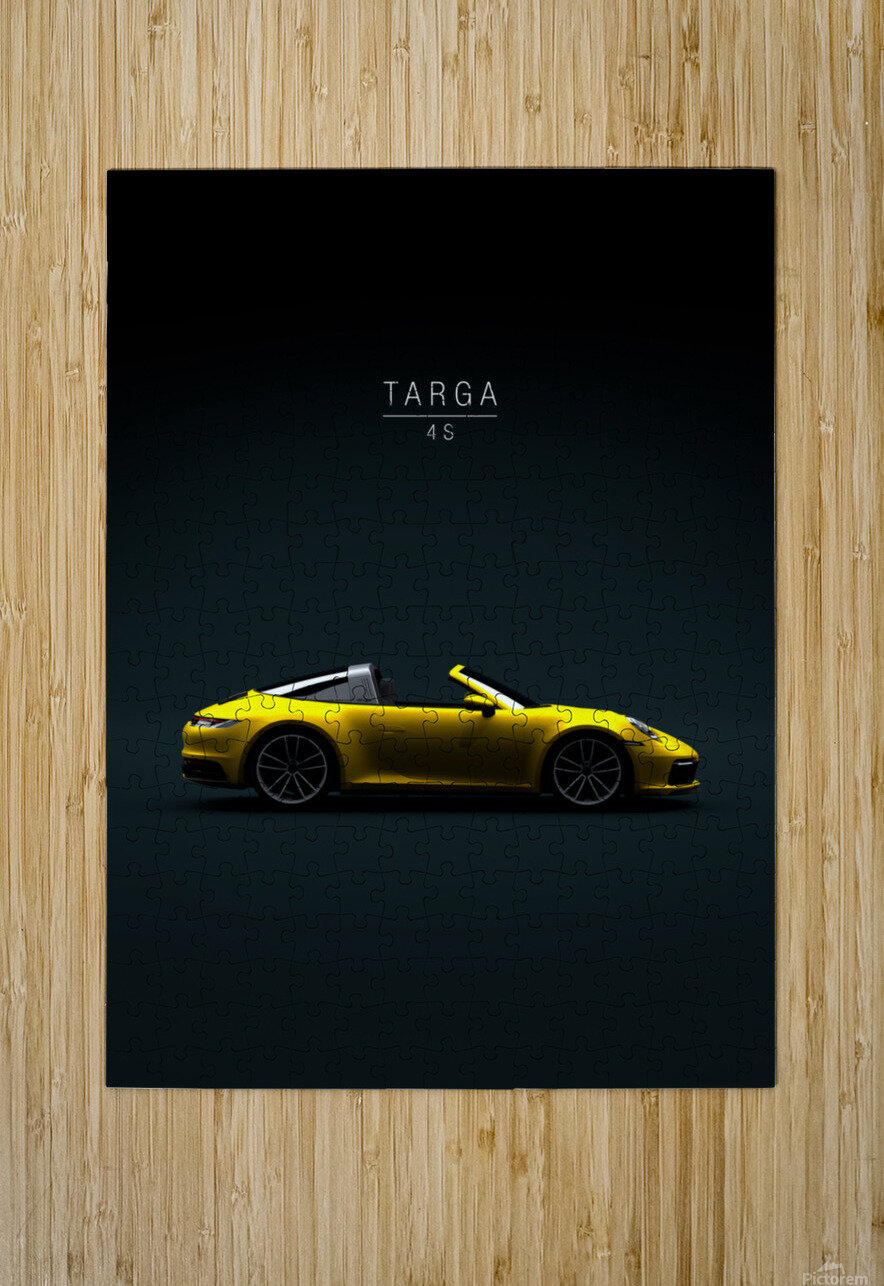 Affiche Porsche 911 T Jaune - Poster Sport Automobile