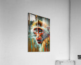Oil Paint Animals Monkey: Oil Painting with a monkey Acrylic Print
