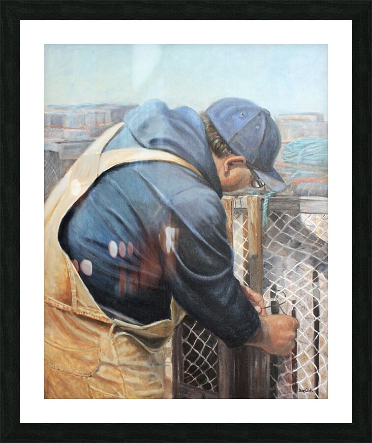 Mending Nets Picture Frame print
