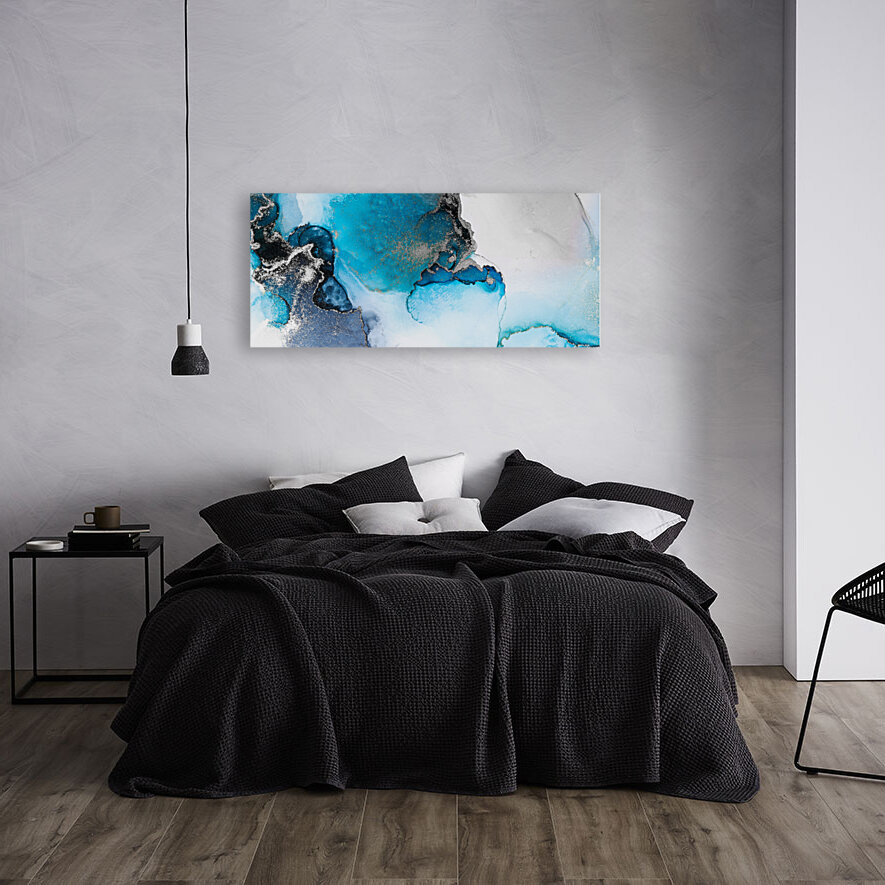 Marble blue and silver Reproduction
