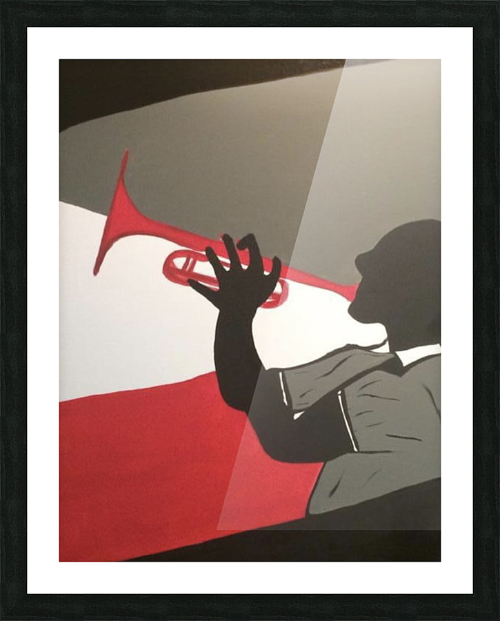 Trumpet Player Picture Frame print