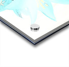 Abstract  Distressed Trio of Lime Lilies Acrylic print