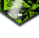 Abstract Green Grungy Triangles Acrylic print