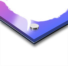  White Highland Cow Silhouette with Pink Background Acrylic print