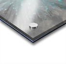 Turquoise Silver Daisy on Light Abstract Background Acrylic print