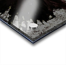 Dark Daisy with White Centre on a Grey Abstract Background Acrylic print