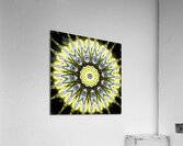 Abstract Yellow Kaleidoscope Pattern Design Acrylic Print