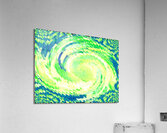 Abstract Lilies Swirl in Green and Blue  Acrylic Print