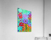 Abstract Flowers on a Coloured Background Acrylic Print