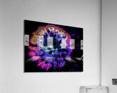 Abstract Neon Dandelion Head Acrylic Print