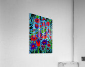 Abstract Blue Floral Design Acrylic Print
