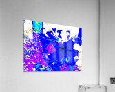 Abstract Blue Lilies                                                                                                                      Acrylic Print