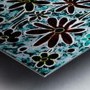 Abstract Textured Flora Display Metal print