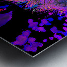 Abstract Neon Dandelion Seeds Close Up Metal print